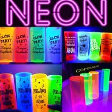 Copos fluorescentes